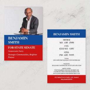 Carte de visite de campagne politique avec photo p