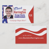 Carte de visite de campagne politique (Elect) (Devant / Derrière)