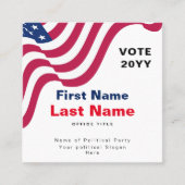 Carte de visite de campagne politique personnalisé (Devant)