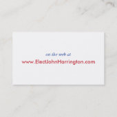 Carte de visite de campagne politique (vote) (Dos)