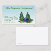 Carte de visite de camping (Devant / Derrière)