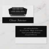 Carte de visite de canapé contemporain (Devant / Derrière)