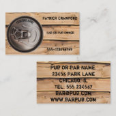 Carte de visite de canette de bière de (Devant / Derrière)