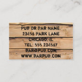 Carte de visite de canette de bière de (Dos)