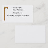 Carte de visite de canne de deux boules (Devant / Derrière)