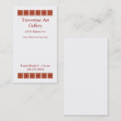 Carte de visite de cannelle (Devant / Derrière)