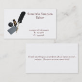 Carte de visite de cannette et d'encre (Devant / Derrière)