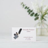 Carte de visite de cannette et d'encre (Debout devant)