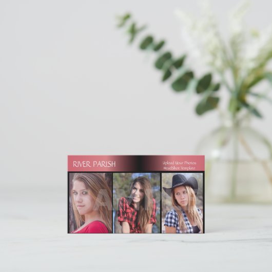 Carte de visite de capture d'écran de modèles et d (Debout devant)