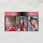 Carte de visite de capture d'écran de modèles et d (Devant)