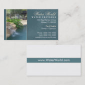 Carte de visite de caractéristique de l'eau de (Devant / Derrière)