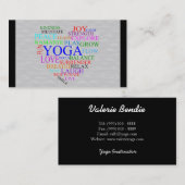 Carte de visite de cardiologie pour le yoga (Devant / Derrière)