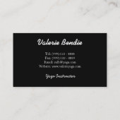 Carte de visite de cardiologie pour le yoga (Dos)