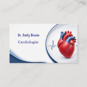 Carte de visite de cardiologue bleu moderne avec c (Devant)