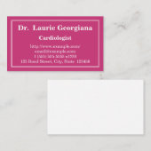 Carte de visite de cardiologue propre et moderne (Devant / Derrière)