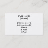 Carte de visite de cargo (Dos)