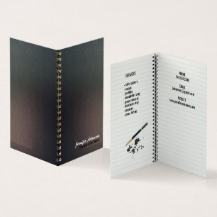 carte de visite de carnet rédacteur/éditeur