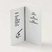 carte de visite de carnet rédacteur/éditeur (Intérieur)