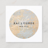 Carte de visite de Carré circulaire Abstrait Gold  (Devant)