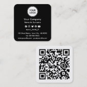 Carte de visite de Carré de code QR (Devant / Derrière)