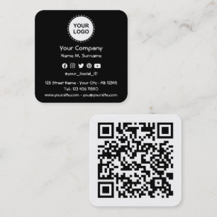 Carte de visite de Carré de code QR