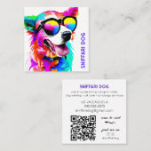 Carte de visite de Carré de code QR de l'opérateur (Devant / Derrière)