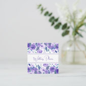 Carte de visite de Carré de couleur violet peint (Debout devant)