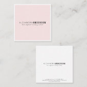 Carte de visite de Carré de frontière rose-blanc m (Devant / Derrière)