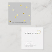 Carte de visite de carré de gris de motif de point (Devant / Derrière)