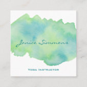 Carte de visite de Carré de lavage bleu vert d'eau (Devant)