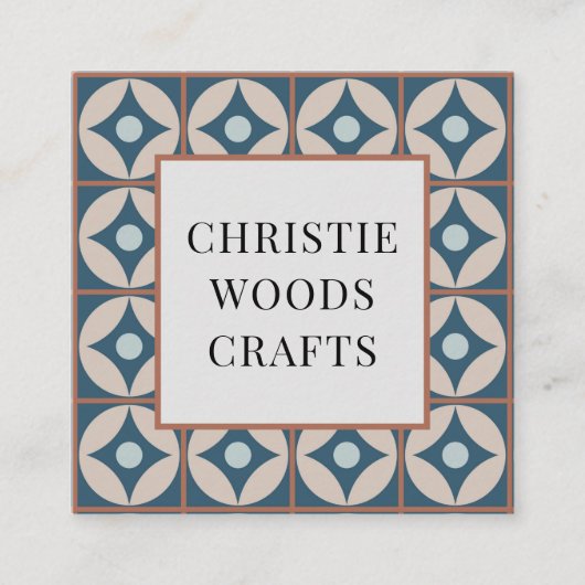 Carte de visite de Carré de Motif géométrique (Devant)