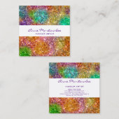 Carte de visite de Carré de Parties scintillant co (Devant / Derrière)