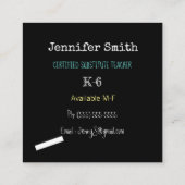 Carte de visite de Carré de remplacement du tablea (Dos)