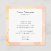 Carte de visite de Carré  d'or de Motif géométriqu (Dos)