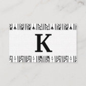 Carte de visite de Carré Motif Boho élégant (Devant)