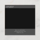 Carte de visite de carré photo instantané de style (Dos)