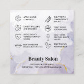 Carte de visite de Carré post-soins Purple Mauve B (Dos)