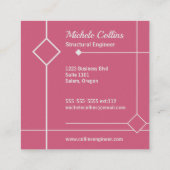 Carte de visite de Carré professionnel Elegance (Dos)