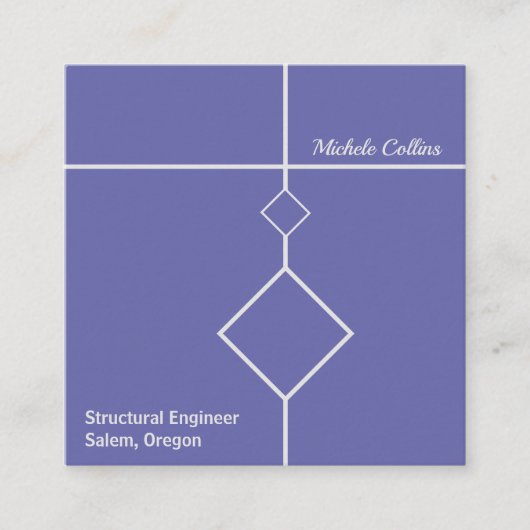 Carte de visite de Carré professionnel Elegance (Devant)