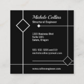 Carte de visite de Carré professionnel Elegance (Dos)