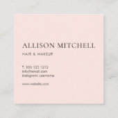 Carte de visite de Carré professionnel Girly Chic (Dos)