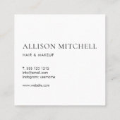 Carte de visite de Carré professionnel moderne chi (Dos)