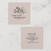 Carte de visite de carré rose vif moderne (Devant / Derrière)