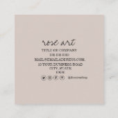 Carte de visite de carré rose vif moderne (Dos)