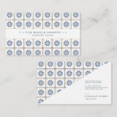 Carte de visite de carreaux espagnol (Devant / Derrière)