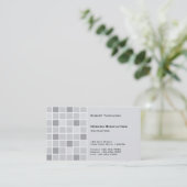 Carte de visite de carreaux gris (Debout devant)