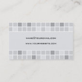 Carte de visite de carreaux gris (Dos)