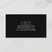 Carte de visite de carrosserie de concessionnaire  (Dos)