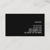 Carte de visite de carrosserie de concessionnaire  (Dos)