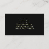 Carte de visite de carrosserie de concessionnaire  (Dos)